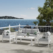 LayinSun Hight Back Aluminum Outdoor Sofa 3 Seat - Hyannis Collection