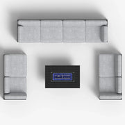 LayinSun 9 - Piece Large Outdoor Modular Sectional Set with Propane Fire Pit Table