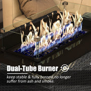 LayinSun 44-Inch Propane Gas Rectangle Fire Pit Table 55000 BTU Firepits for Outside