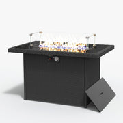 LayinSun 44-Inch Propane Gas Rectangle Fire Pit Table 55000 BTU Firepits for Outside