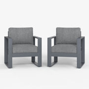 LayinSun Hight Back Outdoor Aluminum Armchair Set of 2 - Hyannis Collection
