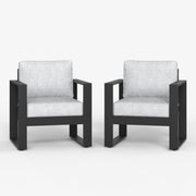 LayinSun Hight Back Outdoor Aluminum Armchair Set of 2 - Hyannis Collection