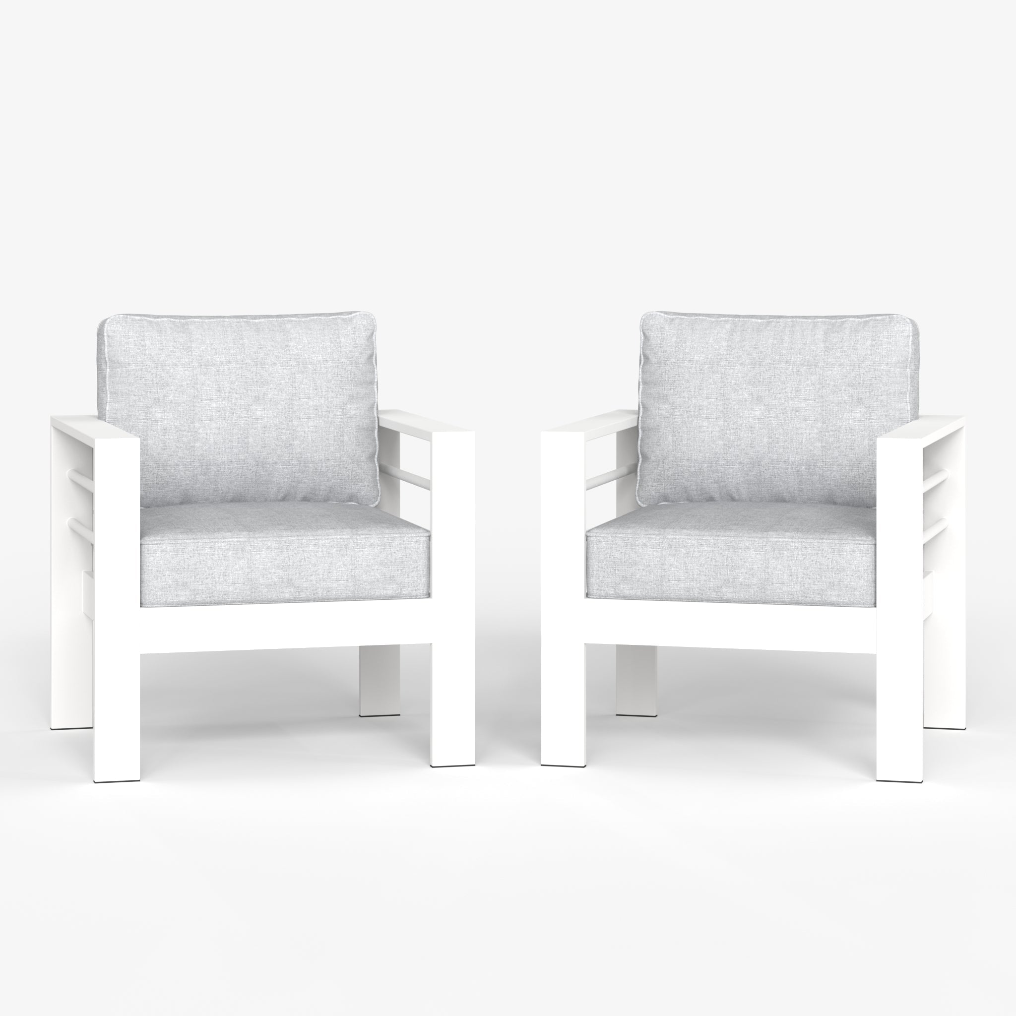 LayinSun Outdoor Aluminum Armchair Set of 2 - Alturas Collection