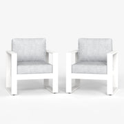 LayinSun Hight Back Outdoor Aluminum Armchair Set of 2 - Hyannis Collection