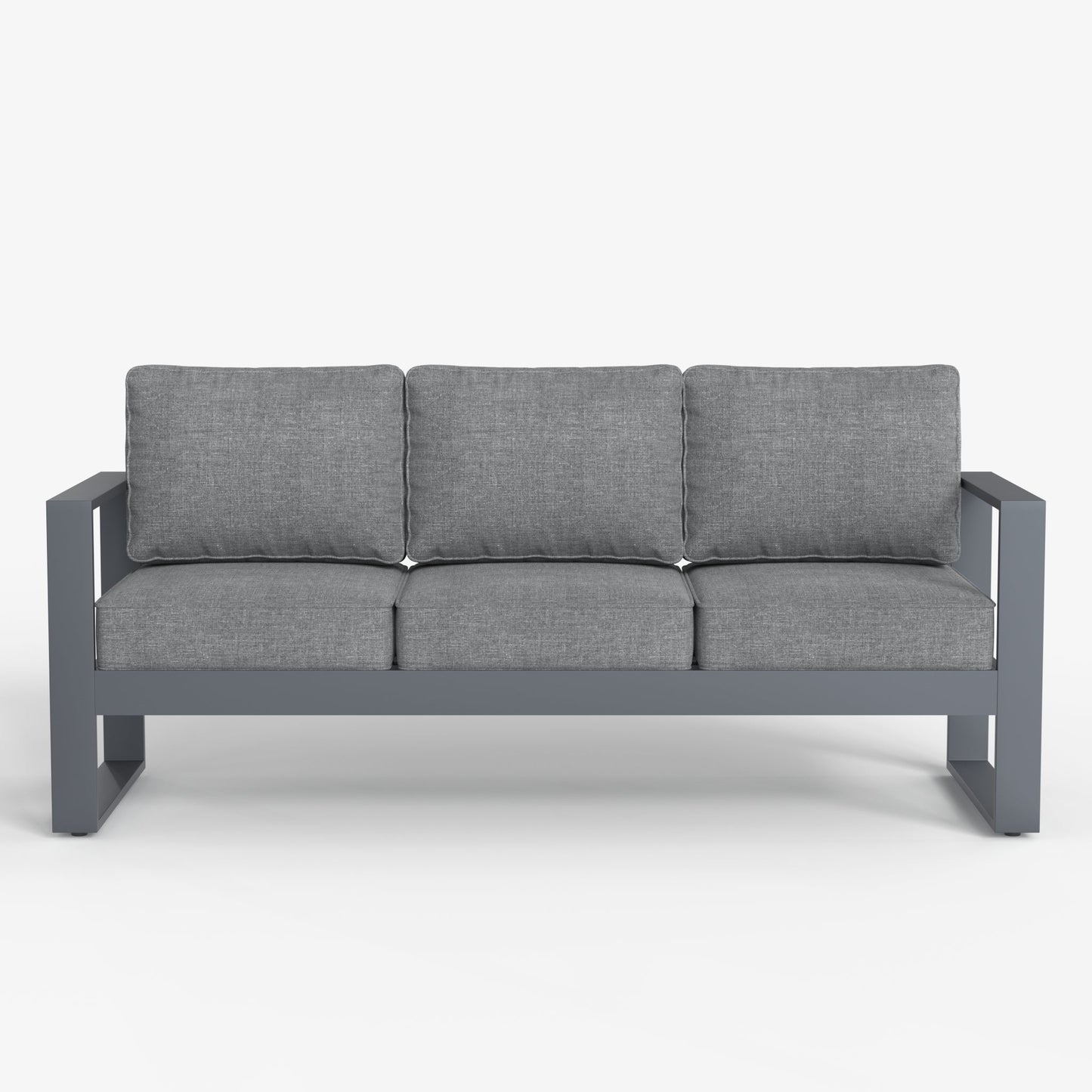 LayinSun Hight Back Aluminum Outdoor Sofa 3 Seat - Hyannis Collection