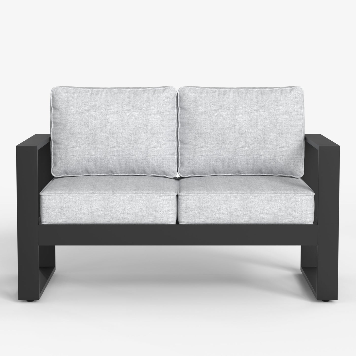 LayinSun Hight Back Aluminum Outdoor Loveseat 2 Seat - Hyannis Collection