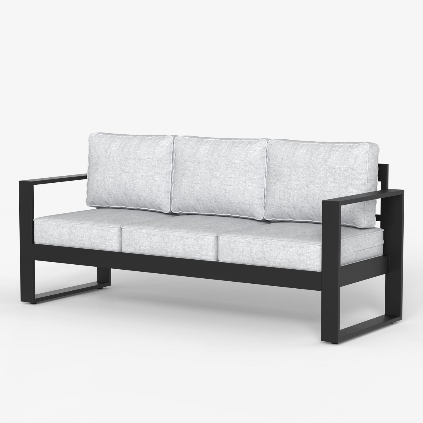 LayinSun Hight Back Aluminum Outdoor Sofa 3 Seat - Hyannis Collection