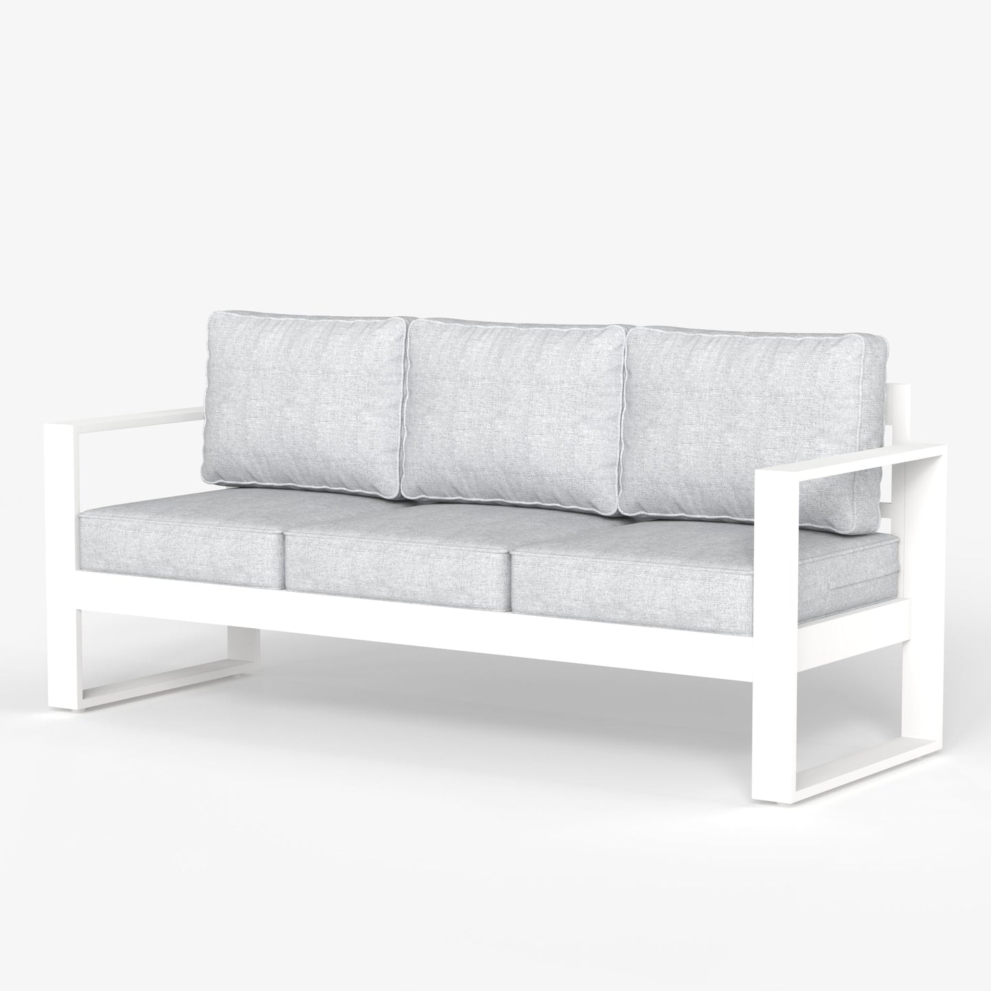 LayinSun Hight Back Aluminum Outdoor Sofa 3 Seat - Hyannis Collection