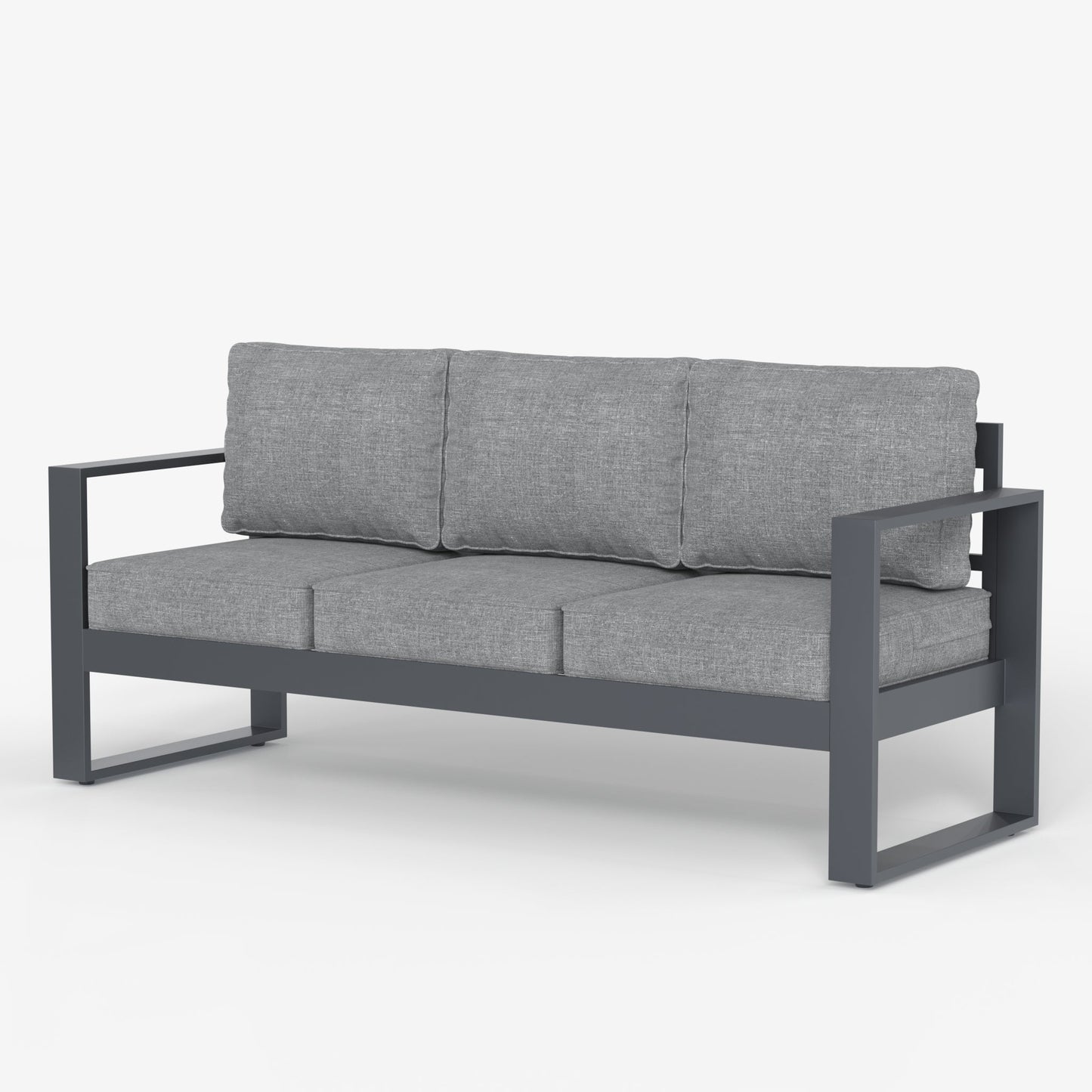 LayinSun Hight Back Aluminum Outdoor Sofa 3 Seat - Hyannis Collection