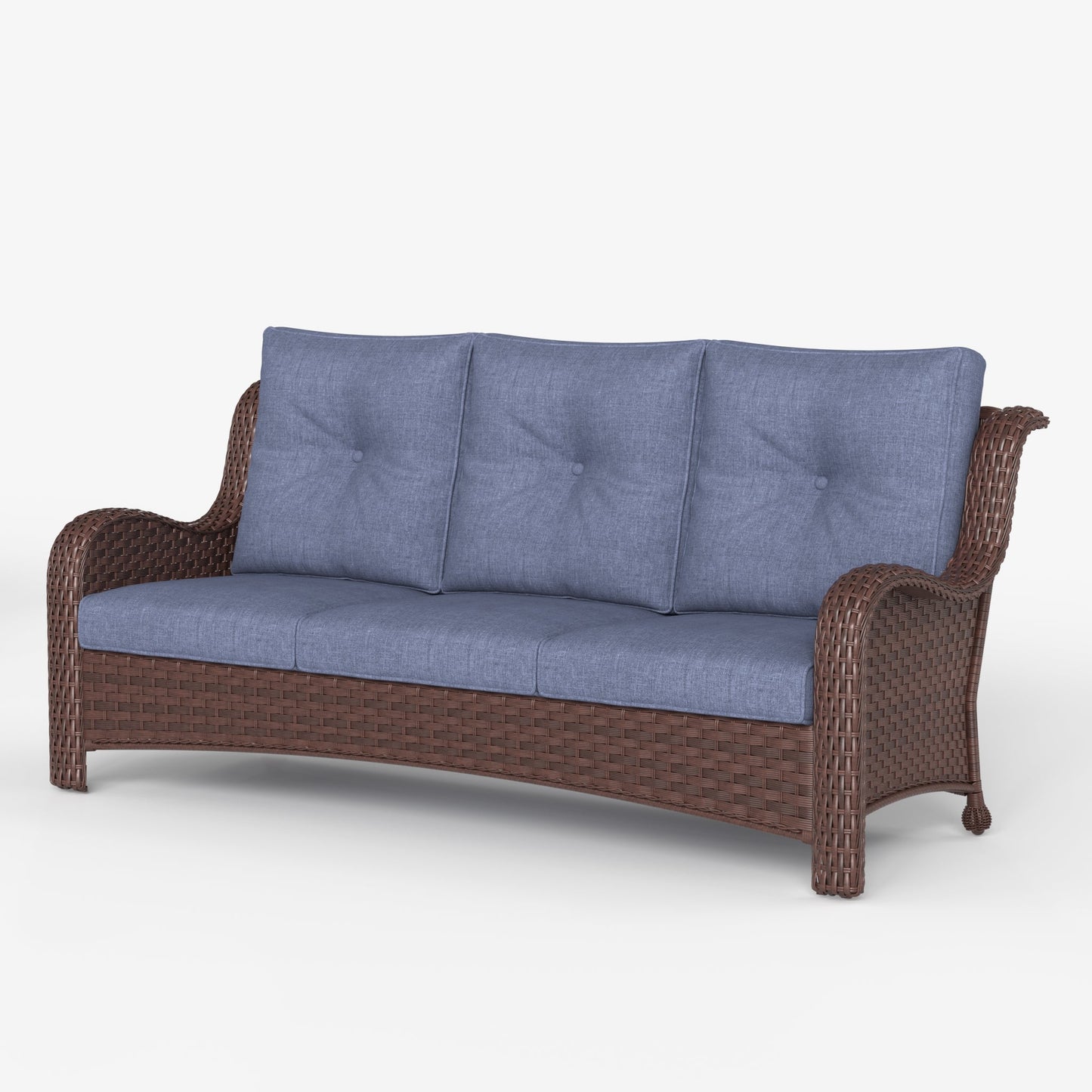 LayinSun Wicker Outdoor Sofa 3-Seat Couch - Monterey Collection