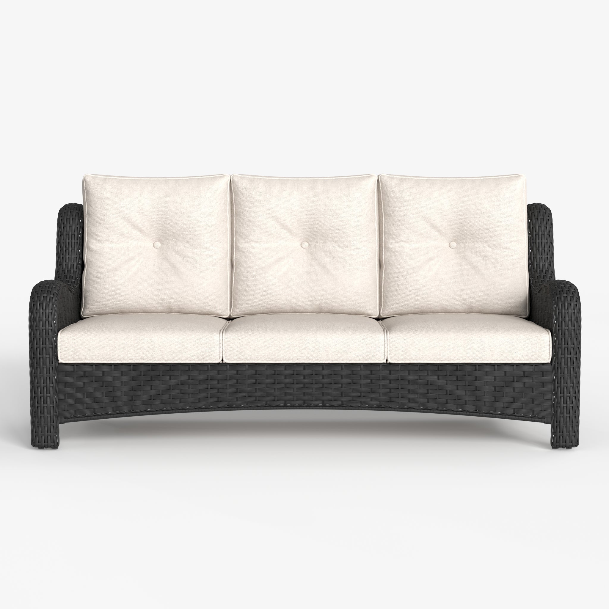 LayinSun Wicker Outdoor Sofa 3-Seat Couch - Monterey Collection