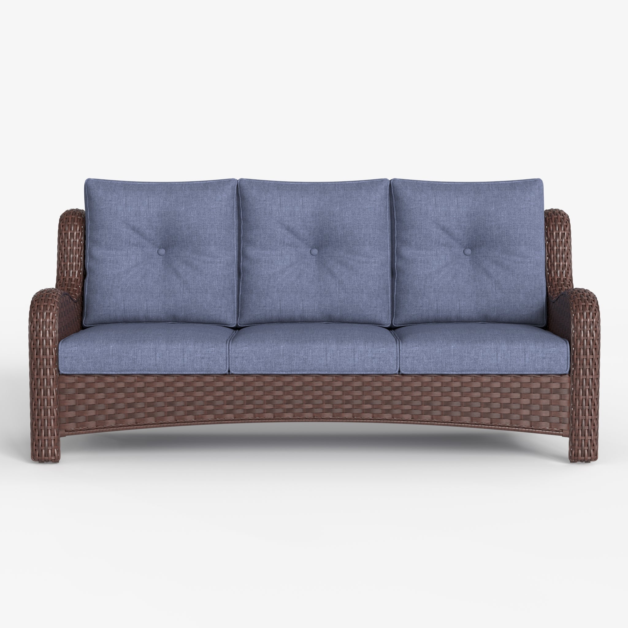 LayinSun Wicker Outdoor Sofa 3-Seat Couch - Monterey Collection
