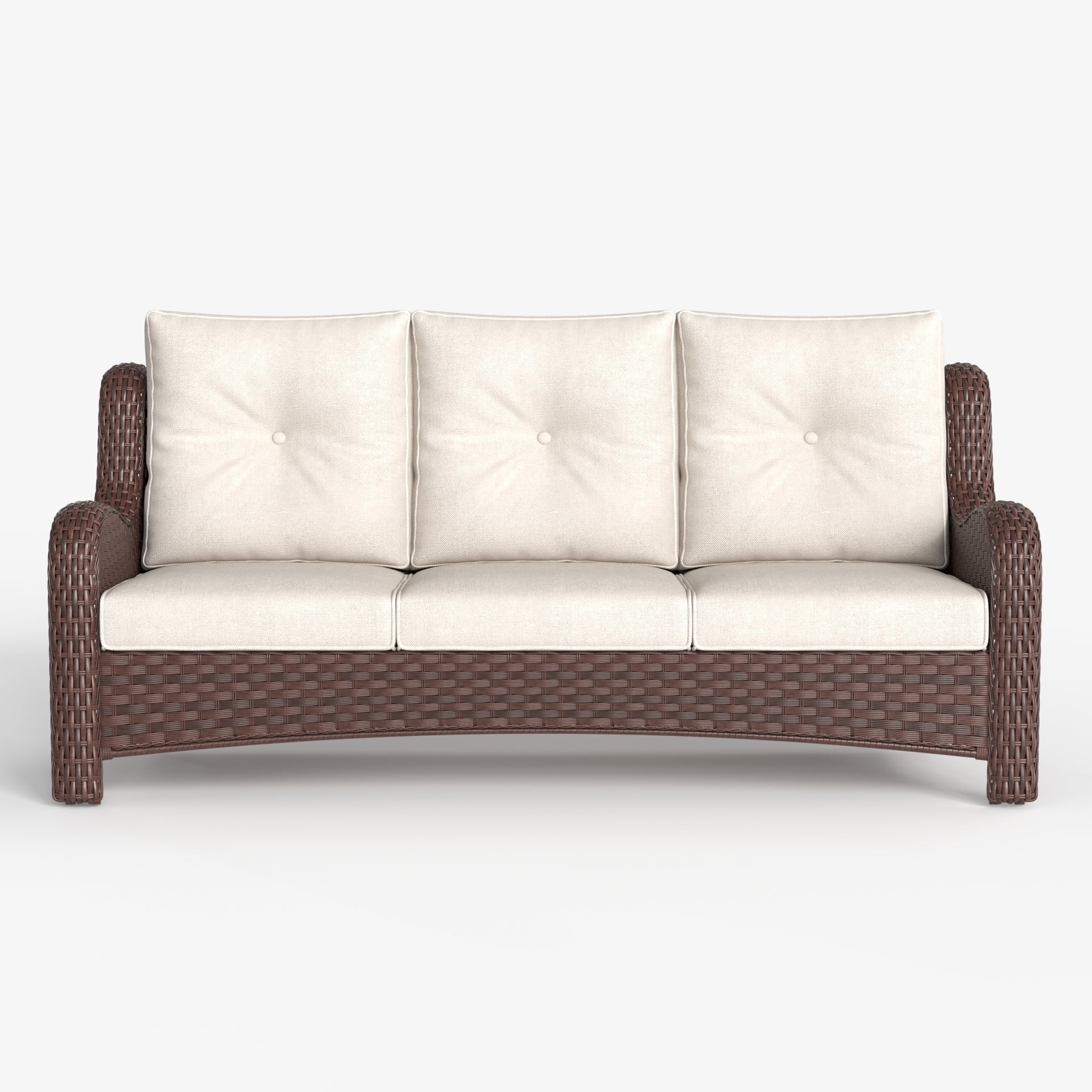 LayinSun Wicker Outdoor Sofa 3-Seat Couch - Monterey Collection