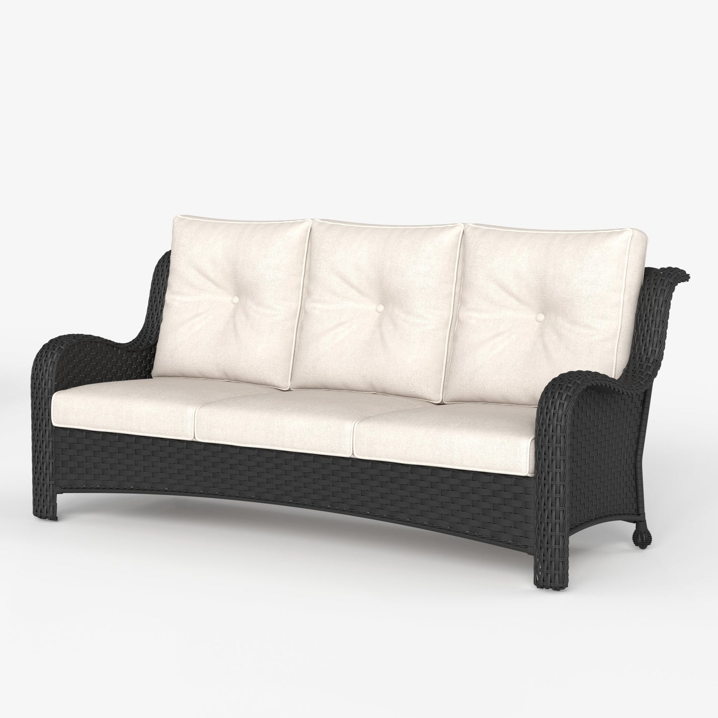 LayinSun Wicker Outdoor Sofa 3-Seat Couch - Monterey Collection
