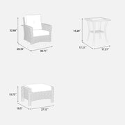 LayinSun 5 Piece Patio Set with wicker Swivel Rocking Chairs