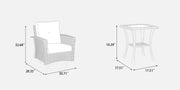 LayinSun 3 Piece Patio Set with wicker Swivel Rocking Chairs