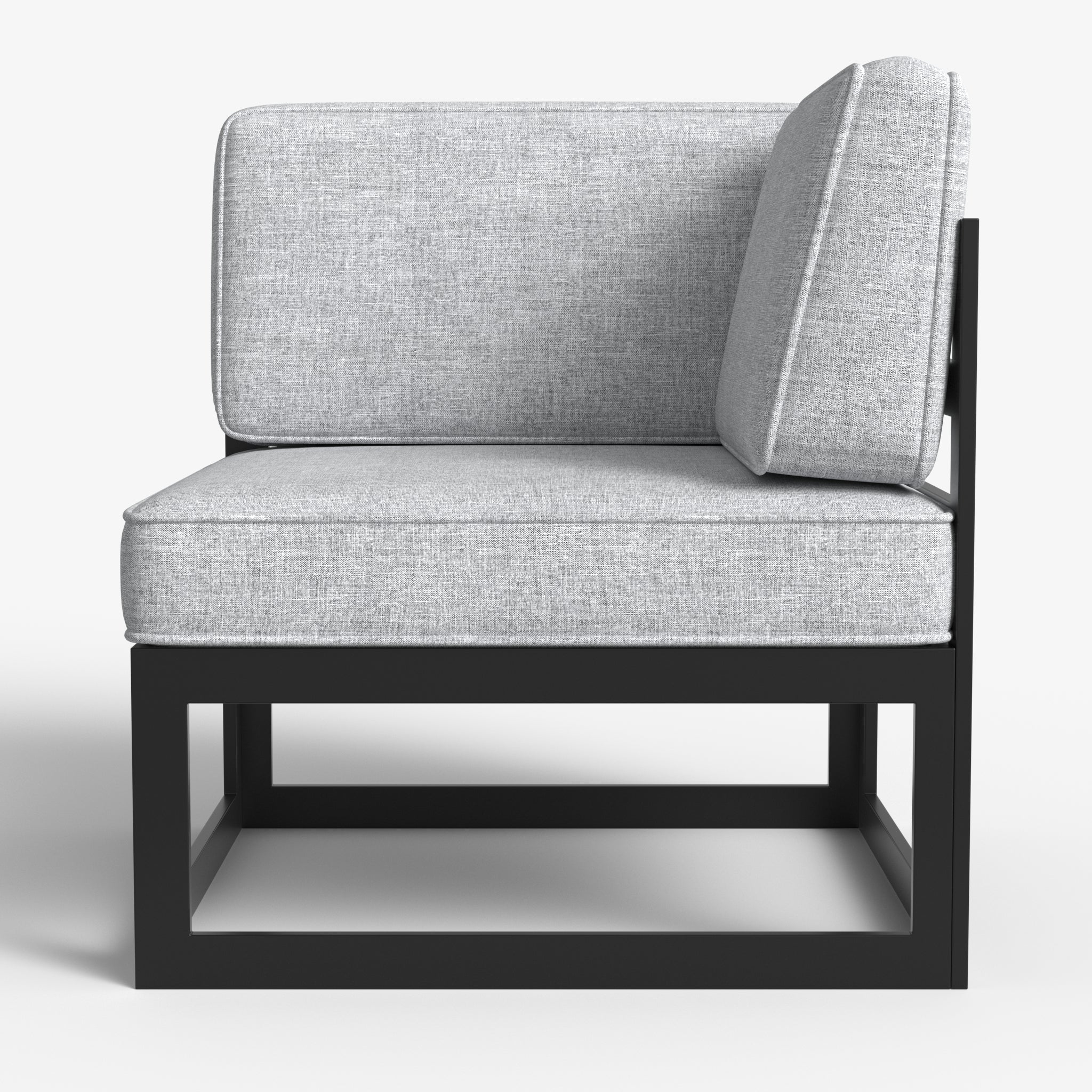 LayinSun Modern Aluminum Outdoor Modular Sectional Corner Chair