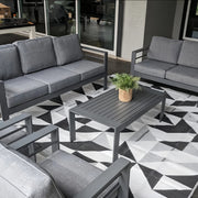 LayinSun 43 inch Modern Aluminum Outdoor Rectangle Coffee Table