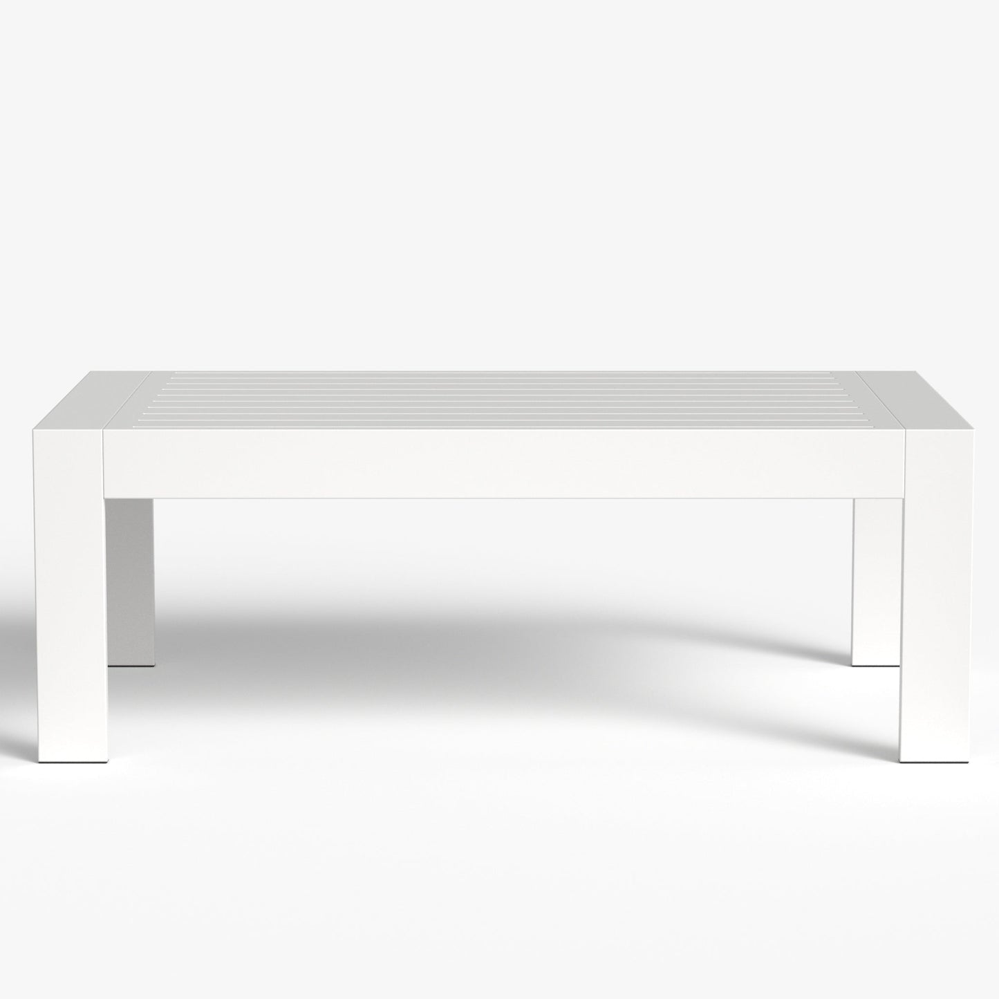 LayinSun 43 inch Modern Aluminum Outdoor Rectangle Coffee Table