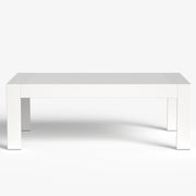 LayinSun 43 inch Modern Aluminum Outdoor Rectangle Coffee Table