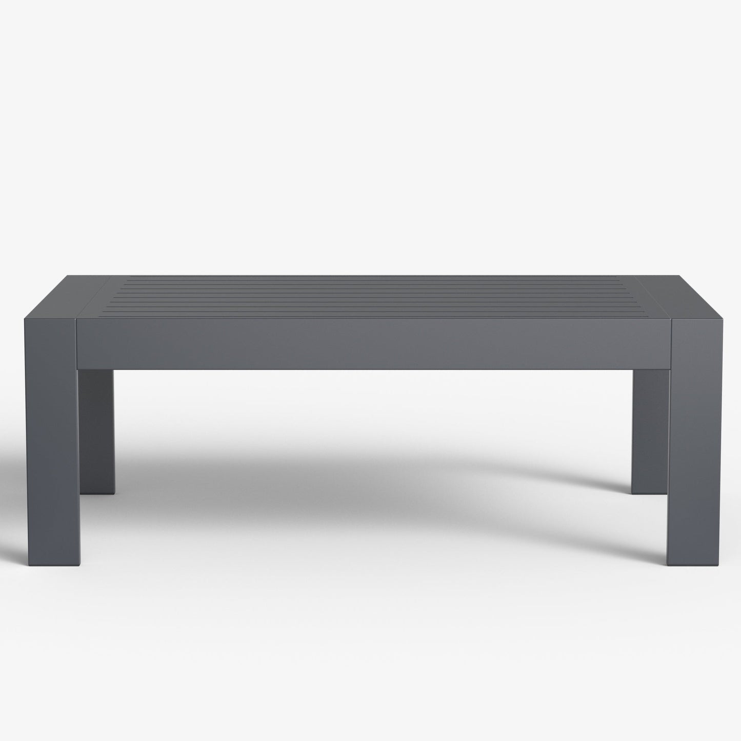 LayinSun 43 inch Modern Aluminum Outdoor Rectangle Coffee Table