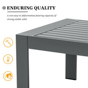 LayinSun 43 inch Modern Aluminum Outdoor Rectangle Coffee Table