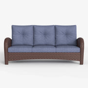 LayinSun Outdoor Wicker 3-Seat Sofa With Cushion - Palermo Collection