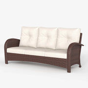 LayinSun Outdoor Wicker 3-Seat Sofa With Cushion - Palermo Collection