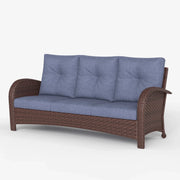 LayinSun Outdoor Wicker 3-Seat Sofa With Cushion - Palermo Collection