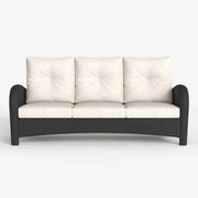 LayinSun Outdoor Wicker 3-Seat Sofa With Cushion - Palermo Collection