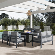 LayinSun 5 - Piece Outdoor Aluminum Furniture Set with 44'' Propane Gas Fire Pit Table