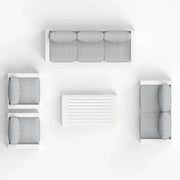 LayinSun 5 - Piece Outdoor Aluminum Furniture Set with Rectangle Coffee Table