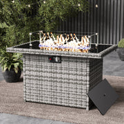 LayinSun 44-Inch Propane Gas Rectangle Fire Pit Table 55000 BTU Firepits for Outside