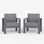 LayinSun Outdoor Aluminum Armchair Set of 2 - Alturas Collection
