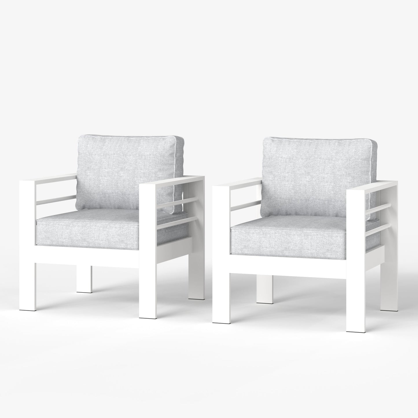 LayinSun Outdoor Aluminum Armchair Set of 2 - Alturas Collection