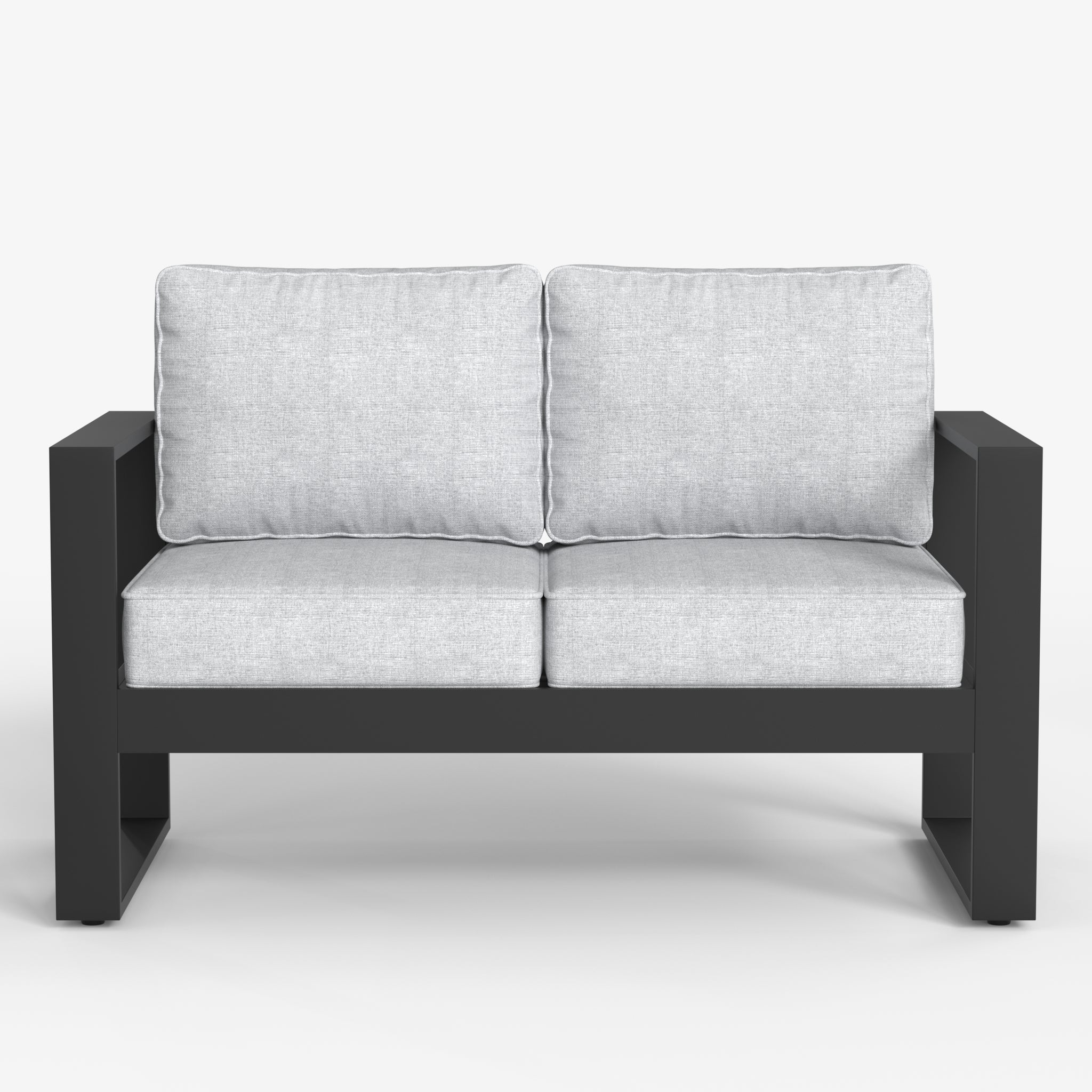 LayinSun Hight Back Aluminum Outdoor Loveseat 2 Seat - Hyannis Collection