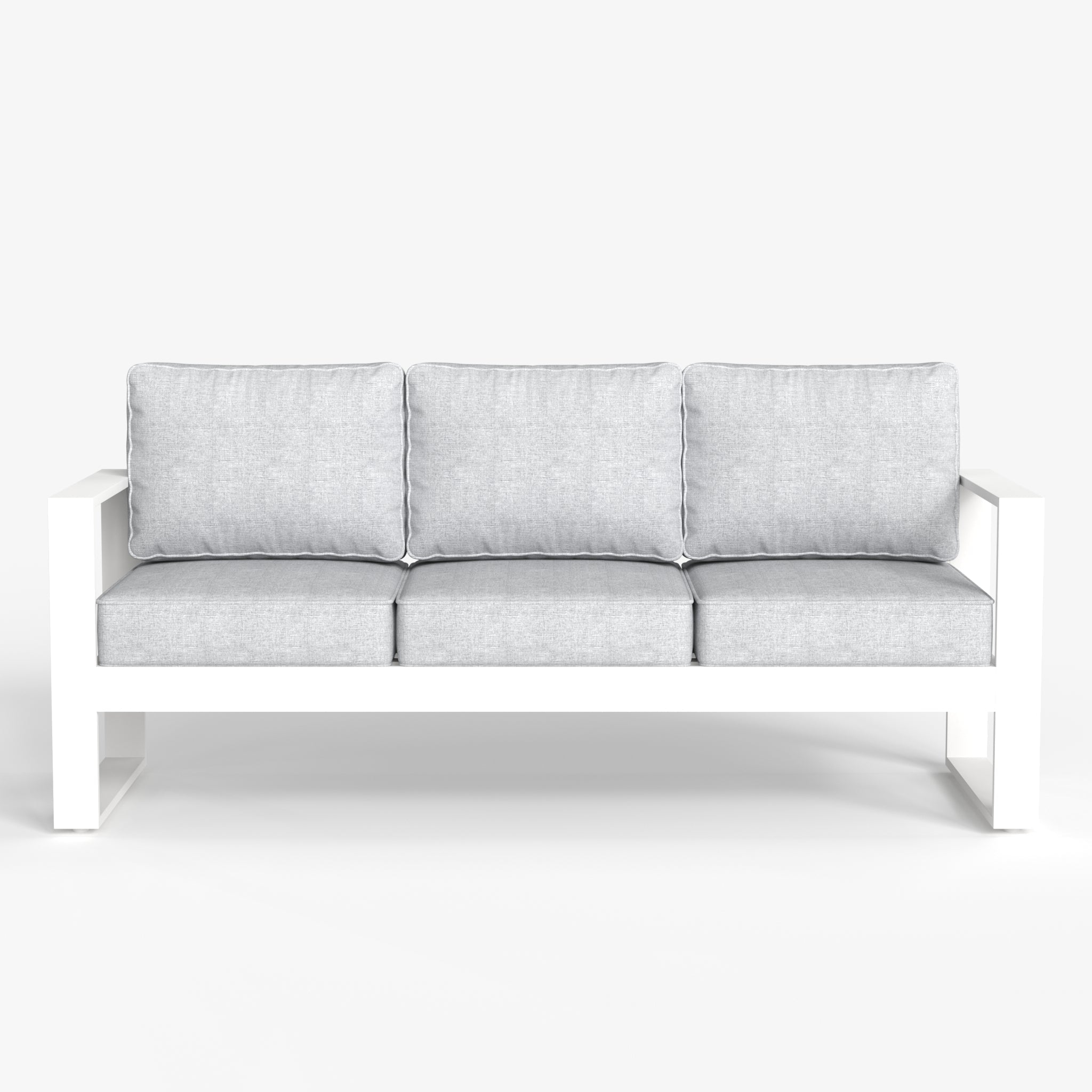 LayinSun Hight Back Aluminum Outdoor Sofa 3 Seat - Hyannis Collection