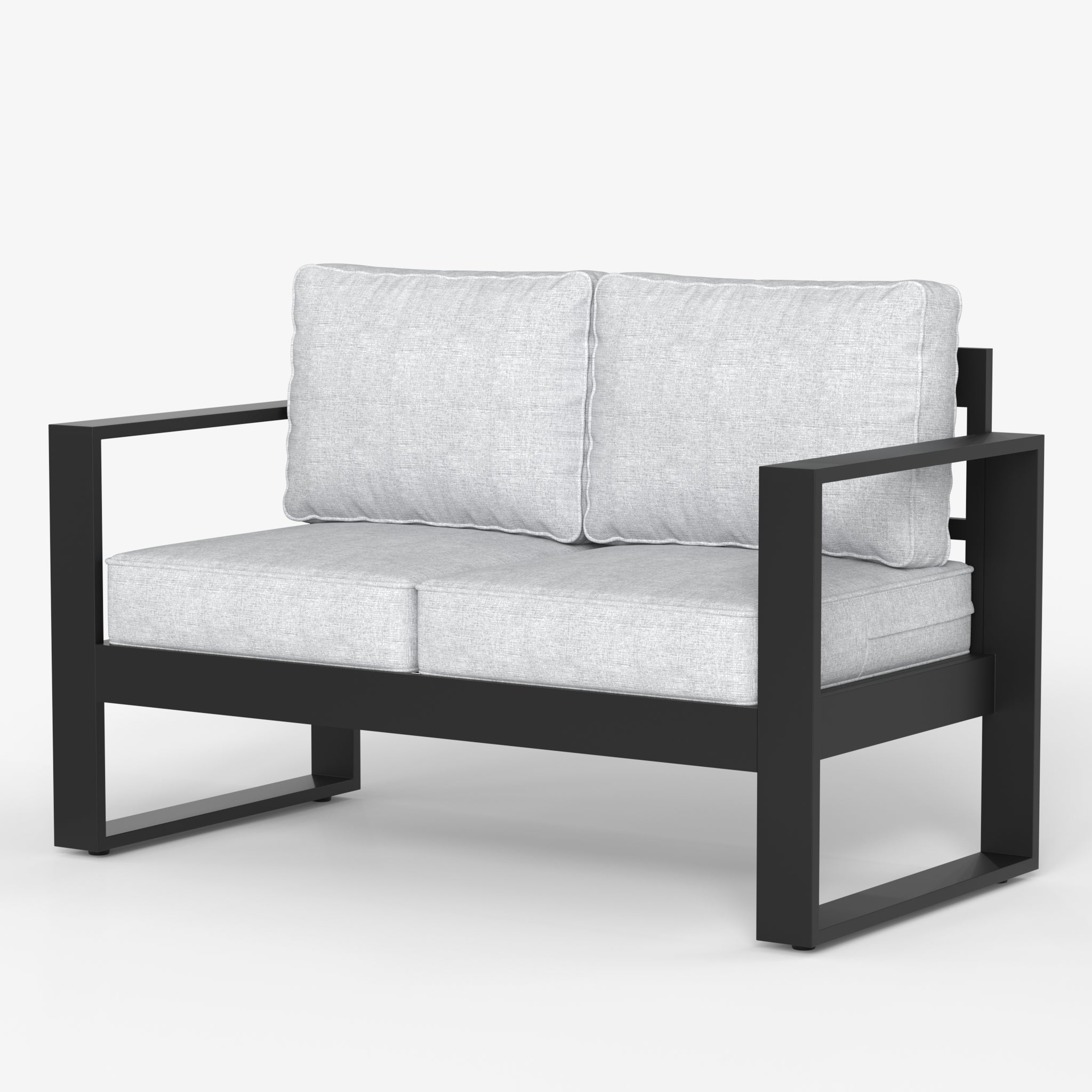 LayinSun Hight Back Aluminum Outdoor Loveseat 2 Seat - Hyannis Collection
