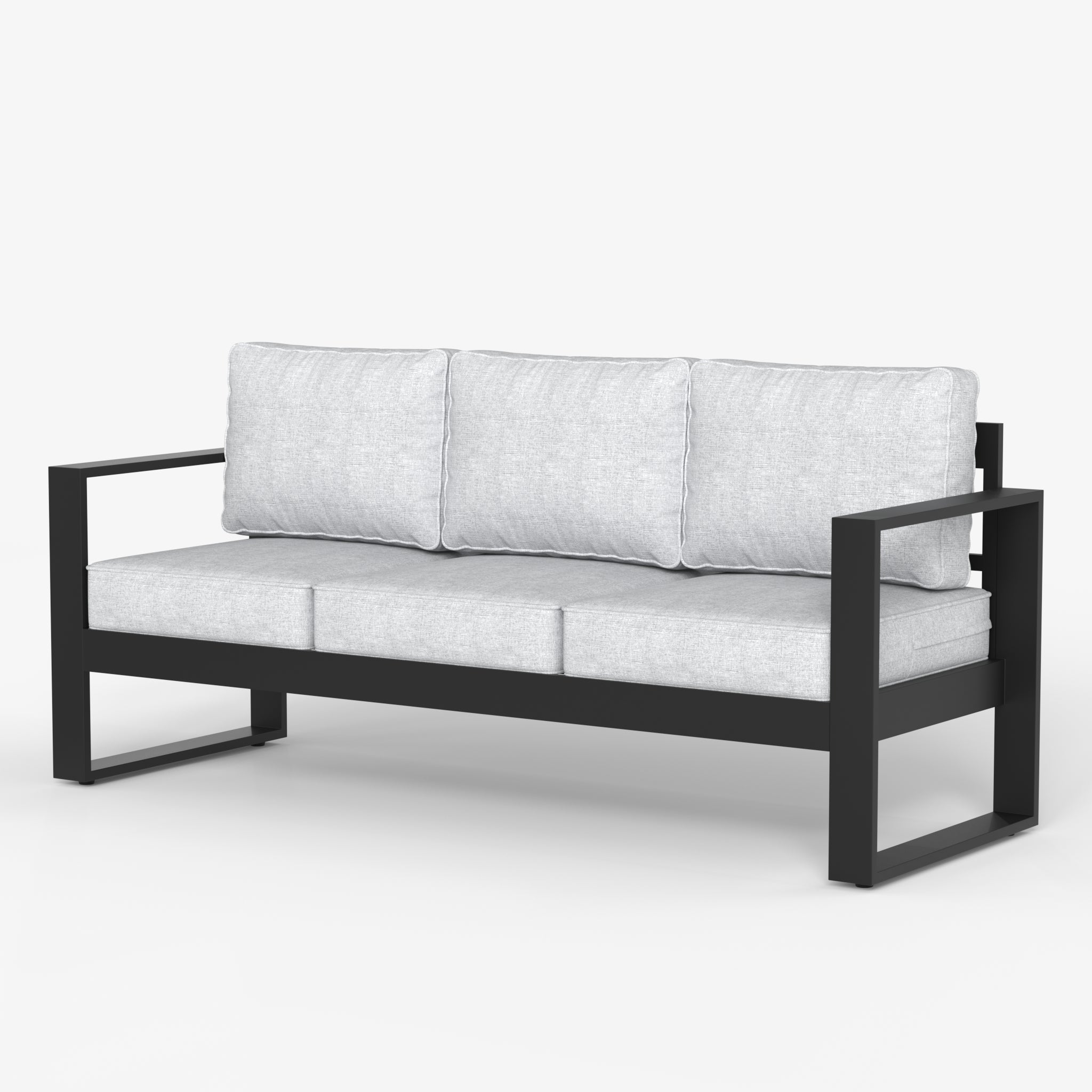 LayinSun Hight Back Aluminum Outdoor Sofa 3 Seat - Hyannis Collection