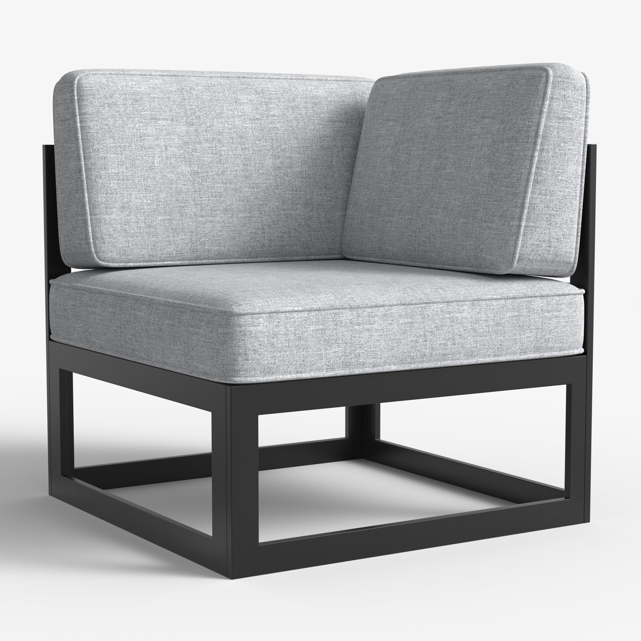 LayinSun Modern Aluminum Outdoor Modular Sectional Corner Chair